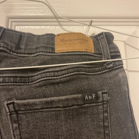 Girls Abercrombie & Fitch Dark Gray Flare Jeans - Picture 3 of 3